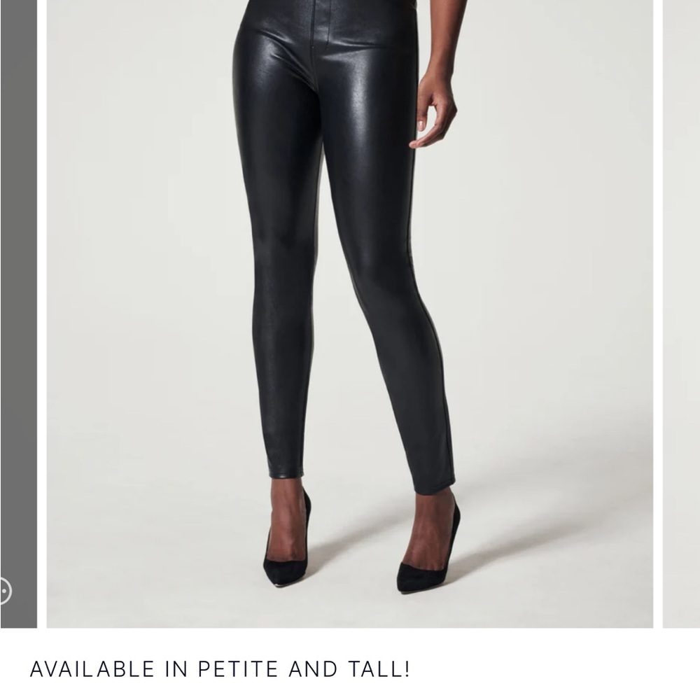 Spanx NWT leather like straight leg pants